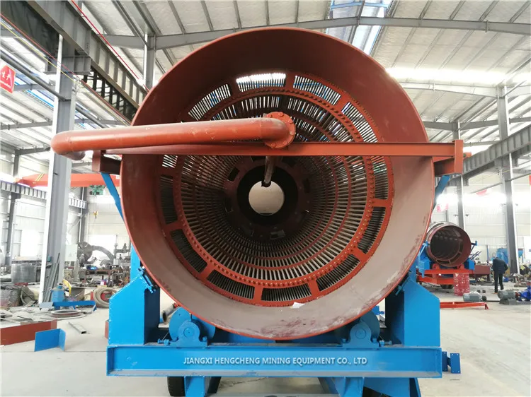 Alluvial Gold Mining Equipment Diesel Engine Mobile  Trommel Screen Price Portable Diamond Wash Plant For Sale