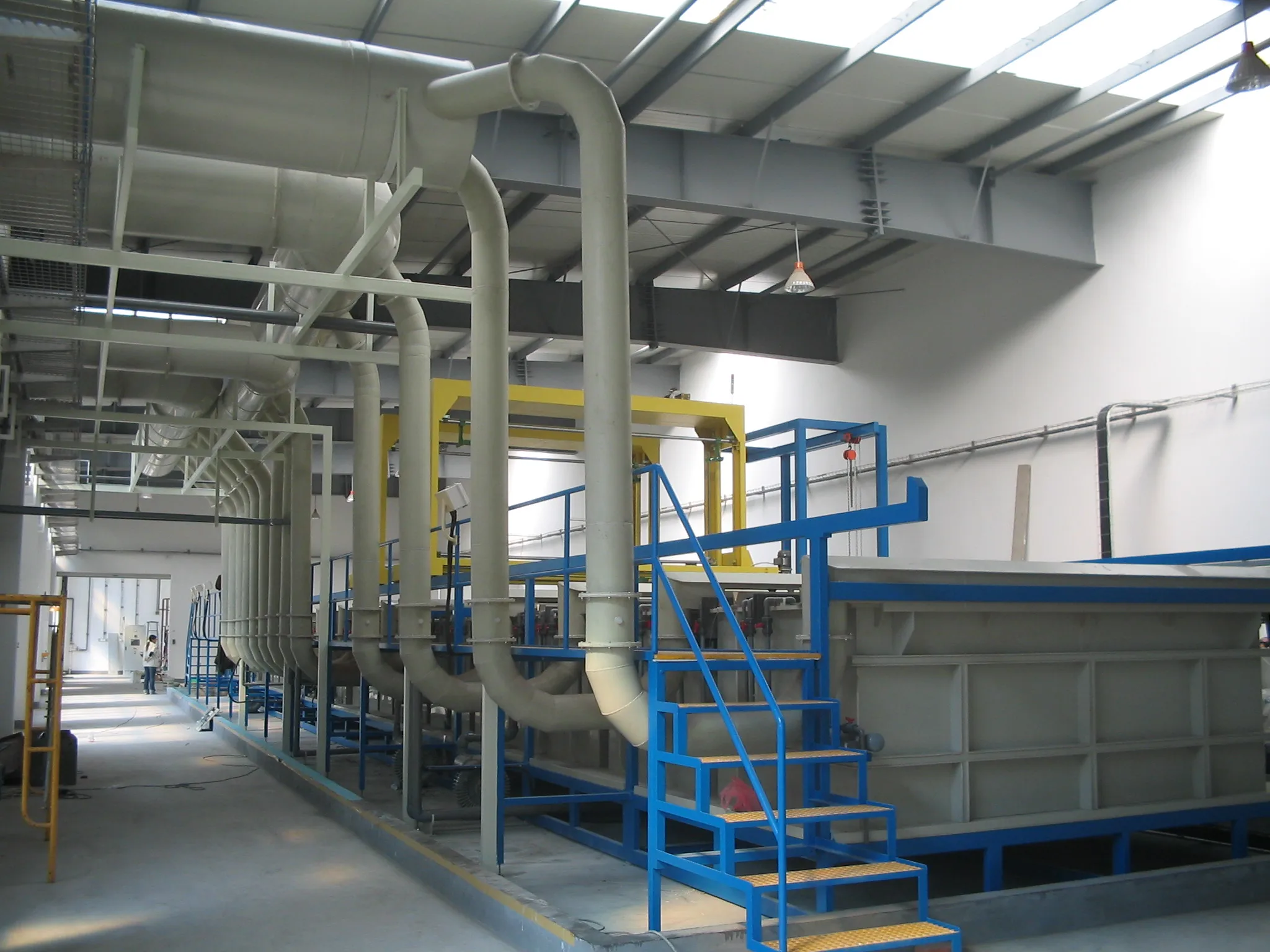 Automatic gantry type zinc plating production line