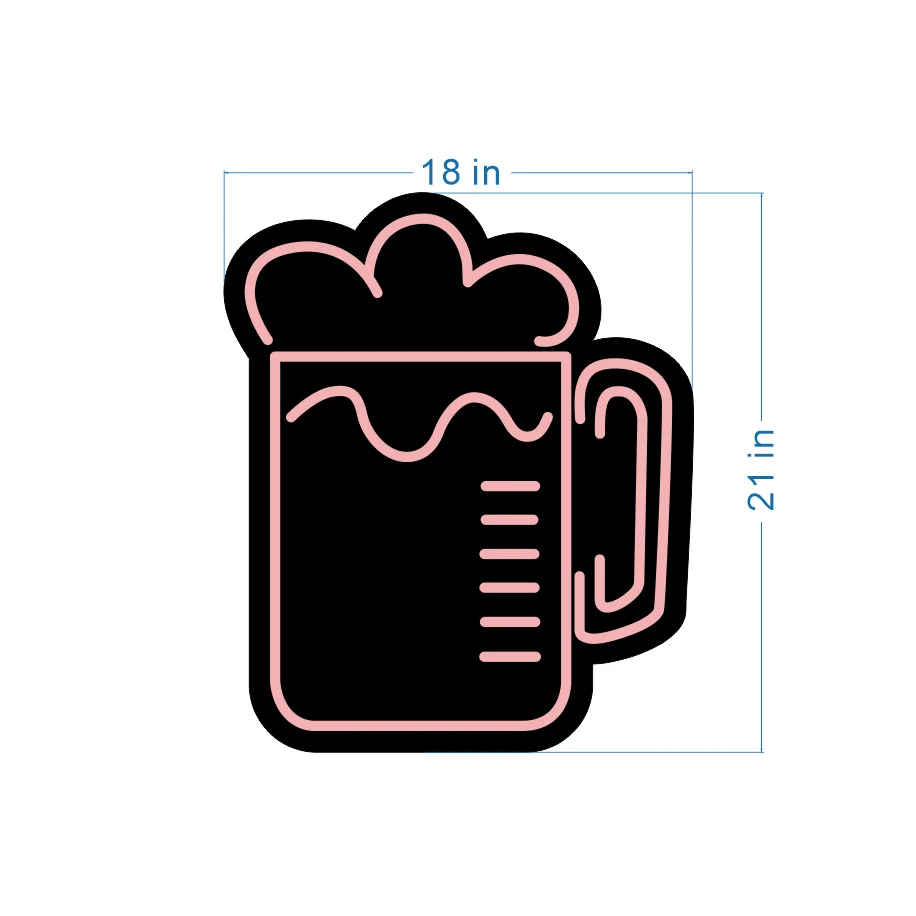 factory direct selling Hot Selling China Manufacturer Large Beer Neon Mirror Sign