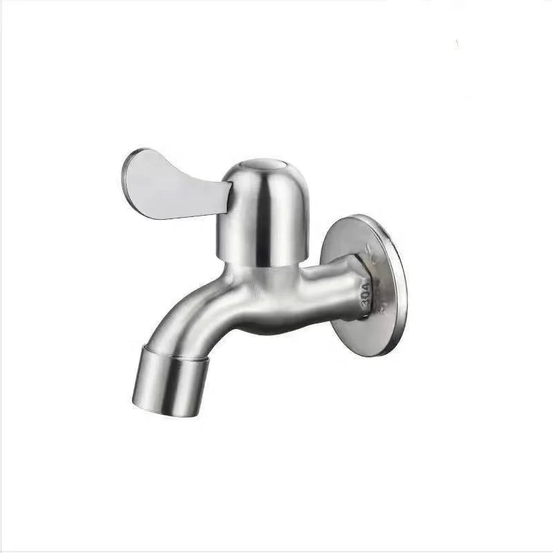 1/2 'SUS 304 Stainless Steel Outdoor Bathroom Faucet Tap for Washing Machine Bib Tap Cold Water