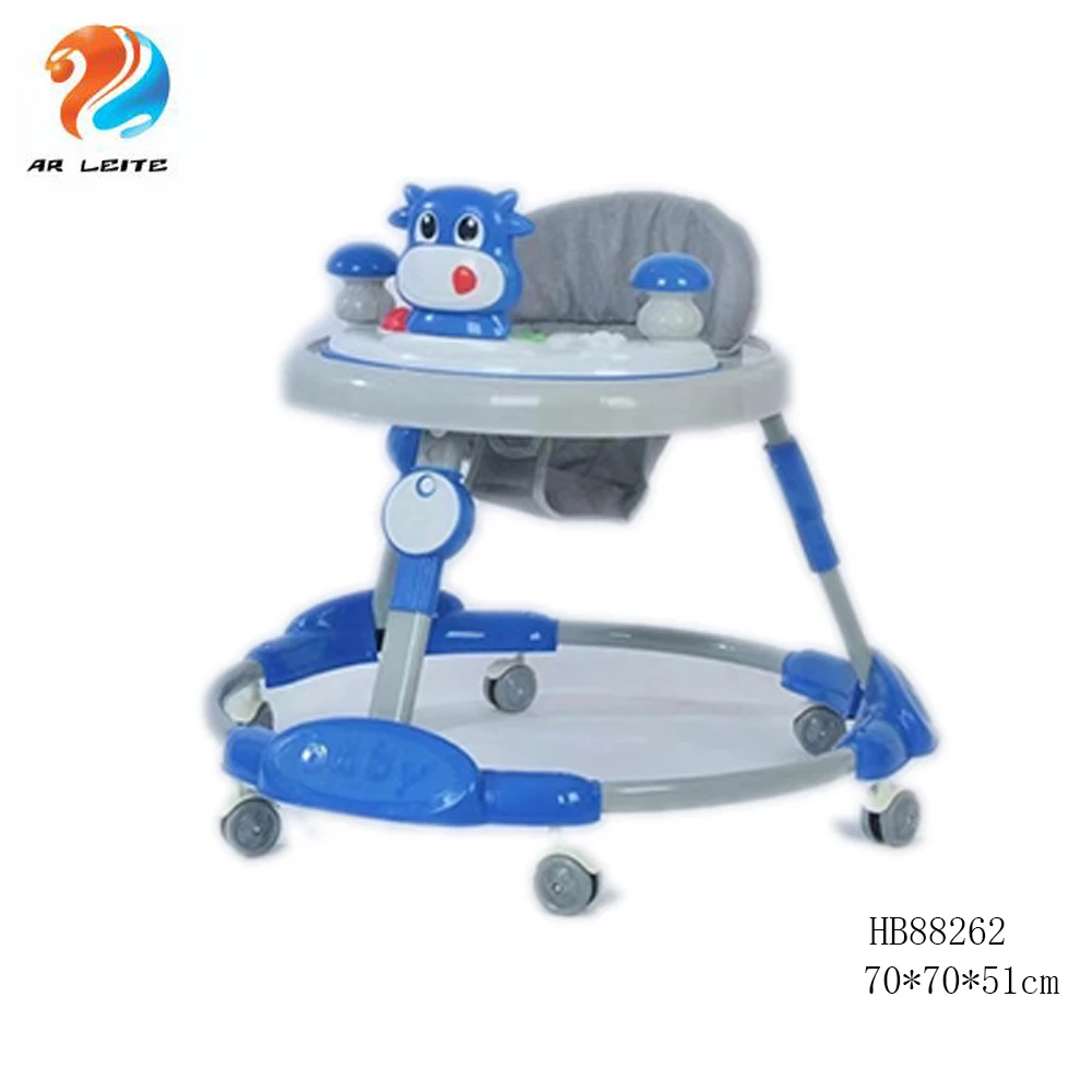 Multi Functional Wholesale Plastic Early Educational Toy Baby Walker With Musical Piano Keyboard And Bricks Game Push Walker