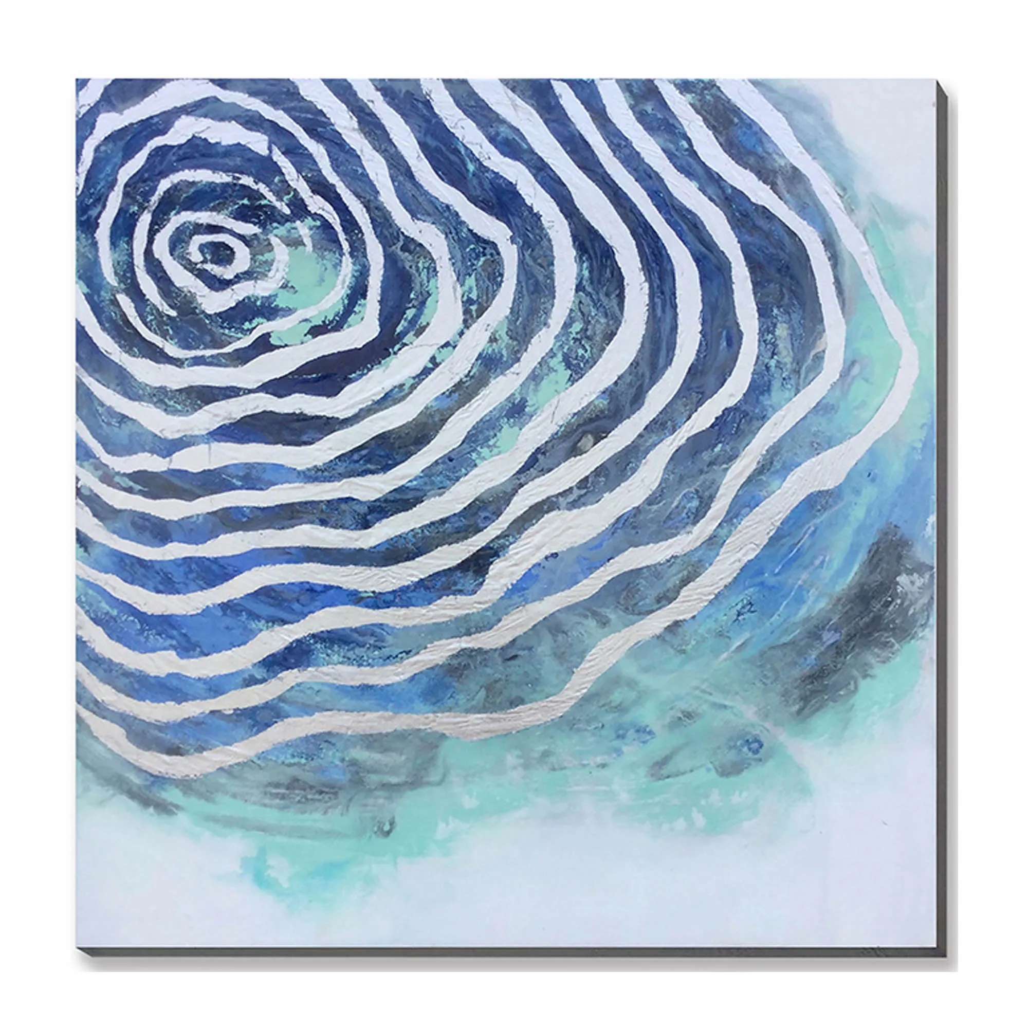 Modern blue water ripple canvas hand painted oil painting