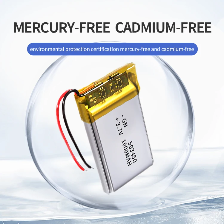 Wholesale 503450 lipo rechargeable battery 3.7v li-polymer battery 1000mah 503450 lithium polymer battery