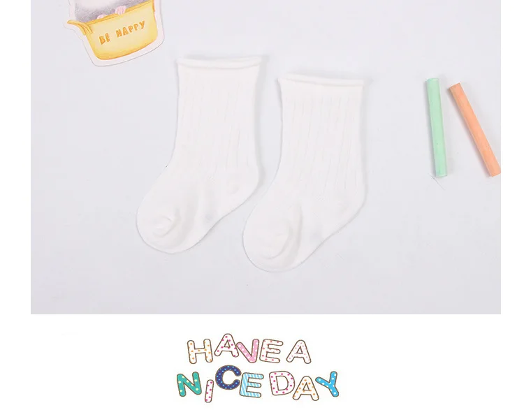Лидер продаж, однотонные детские носки для мальчиков и девочек, хлопковые милые детские носки