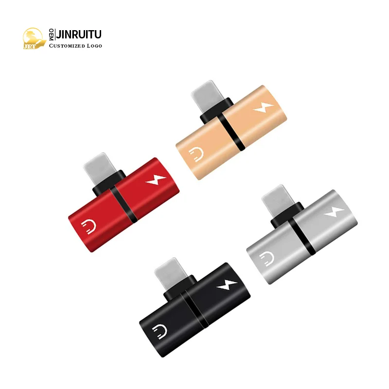 Manufacturers wholesale for iphone headphone adapter audio jack Charging adapter splitter OTG high quality custom logo