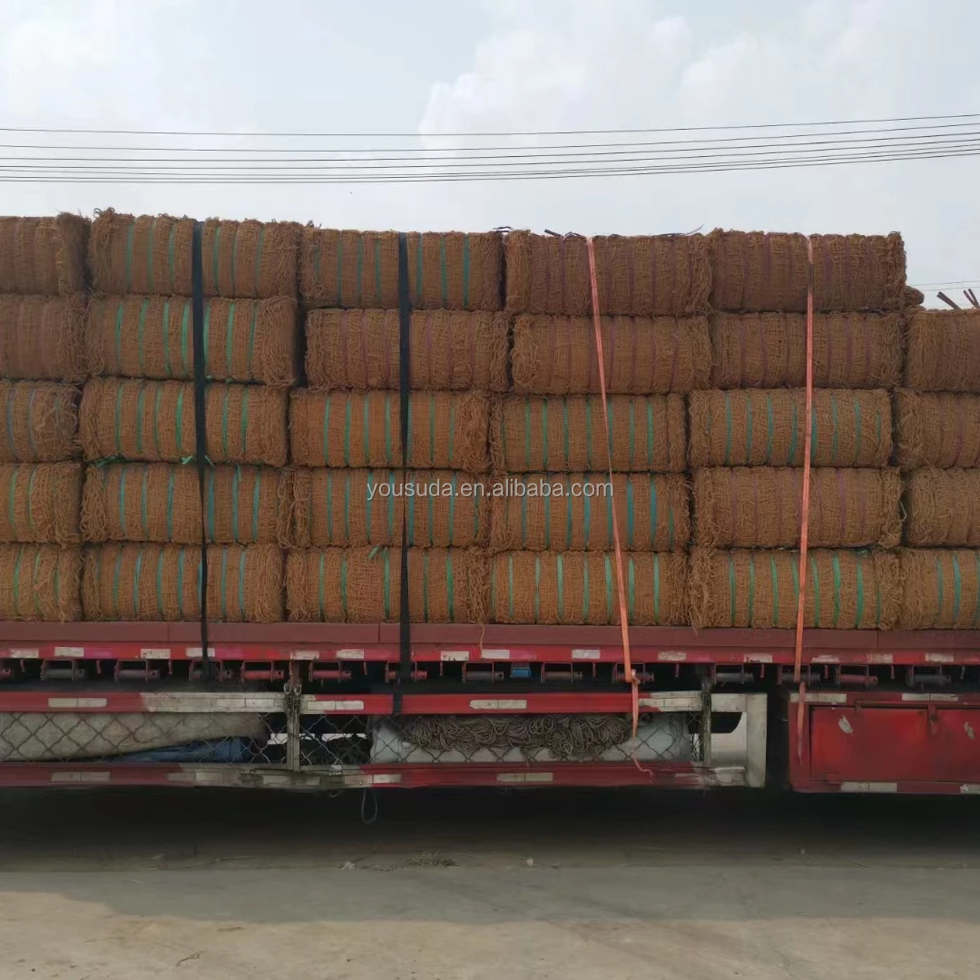 Экологичная геотекстильная сетка из кокосового волокна, сетка для защиты склона почвы, текстильная Кокосовая сетка, натуральное ручное плетение, волокно coc