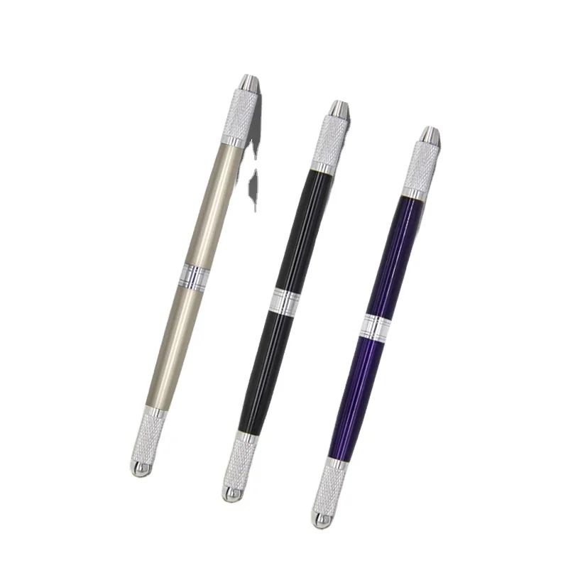 Permanent Makeup Tattoo 3-in-1silver stainless steel waterproof Manual Pen