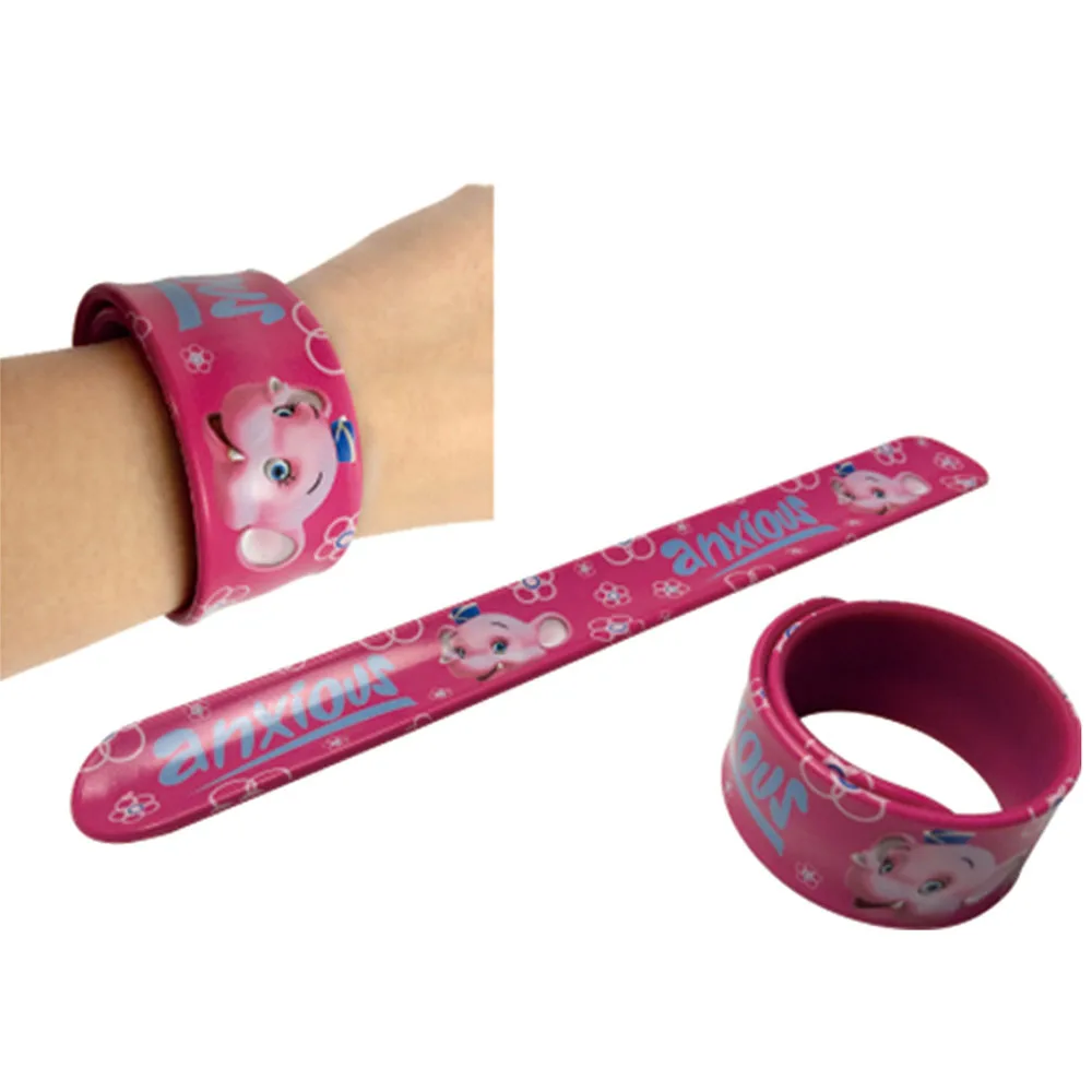 Custom Adult Extra Long Silicone Wrist Band Flexible Snap Rubber Wristband Slap Bracelet for Kids