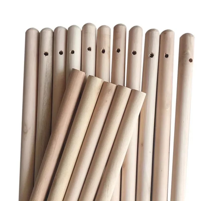 Length 110cm 120cm 140cm 150cm diameter 2.2cm 2.5cm  wooden broom mop brush handles sticks with Italian Thread
