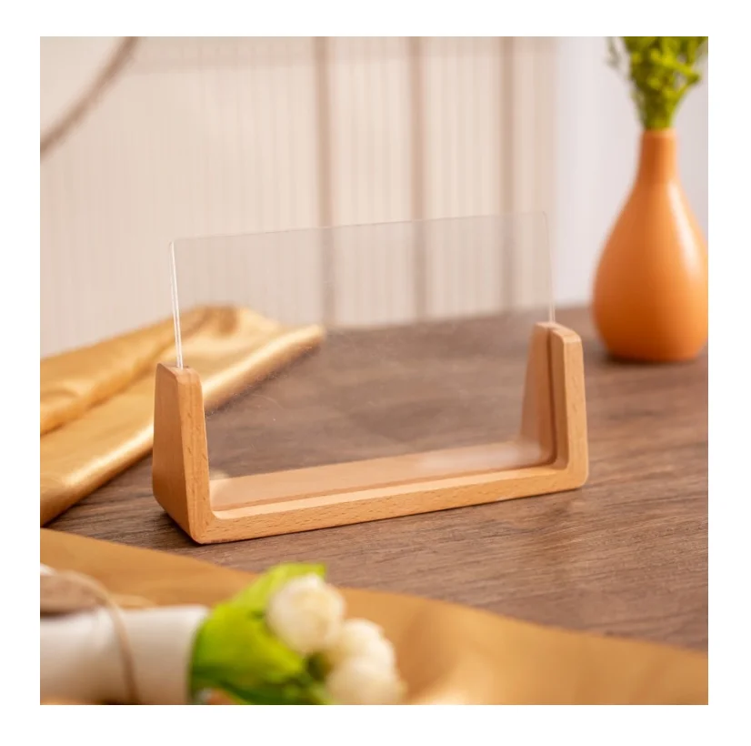 acrylic U-frame Creative setting Solid wood photo frame Wholesale custom logo