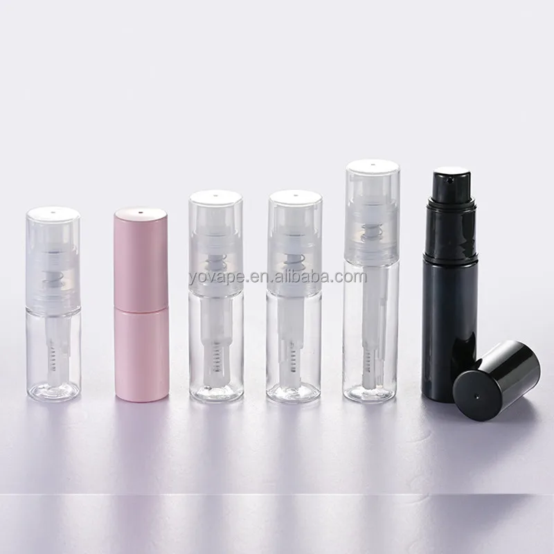 Empty travel small size 14ml 18ml 25ml 25 ml dry body powder puff glitter mister pump spray plastic clear bottle for baby powder