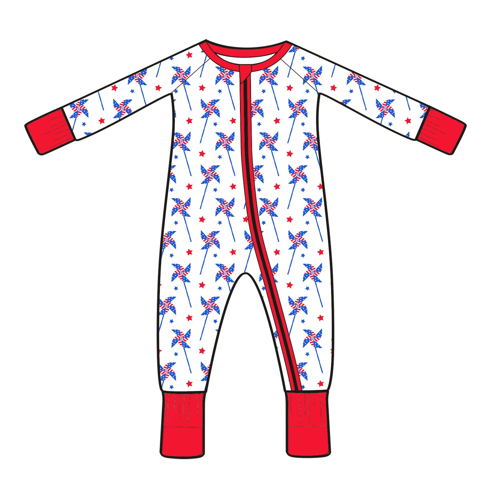 Comfortable Newborn Sleeper with Bamboo Viscose Two Way Zipper Long Sleeves Folded Feet Soft Fabric Gentle Fit for Cozy Nights