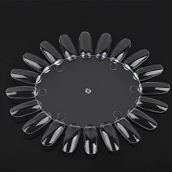 Wholesale 20 Tips Artificial Nail Oval Gel Nail Polish Color Chart Nail Color Display with Transparent Natural Color