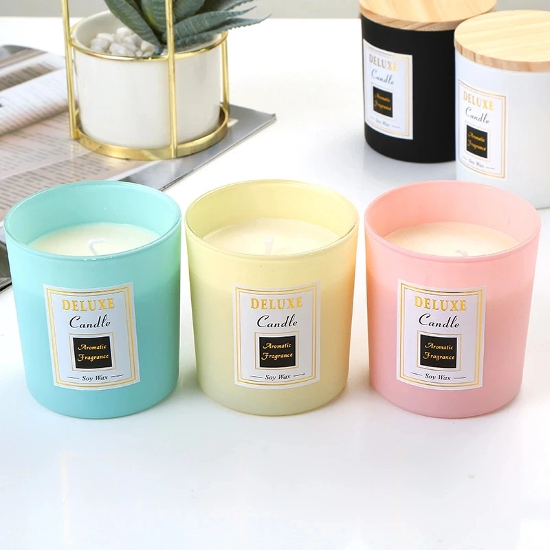  Top selling candle jars 6 different color physical more