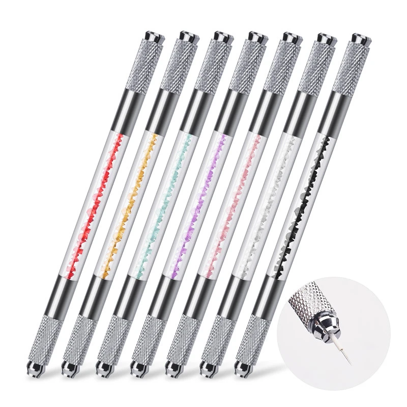 TP002 Colorful Dual Head New Tattoo Machine Pen Permanent Makeup Eyebrow Tattoo Manual Microblading Pen