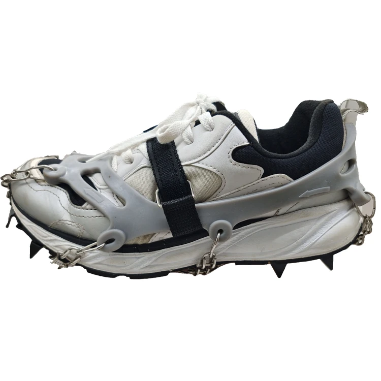 Wholesale 12 Teeth Ice Snow Boot Shoe Covers Anti-slip 12 Spike Crampons Climbing Walking Winter Ice Grippers Snow Chain Cleats