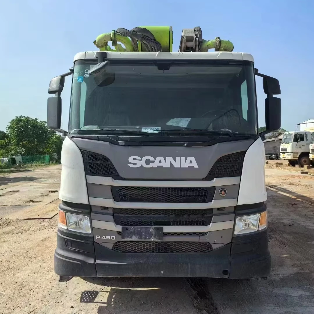 19 Years Zoomlion Scania 56m Used Concrete Pump Truck Zoomlion Brand Diesel Earth Pump Trucks