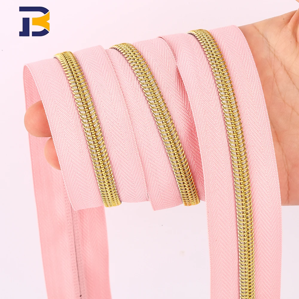 Custom 3# 4# 5# 7# 8# 10# Nylon Zipper Long Chain Roll Zipper Coil for Garment/Textile/Bags/Tent