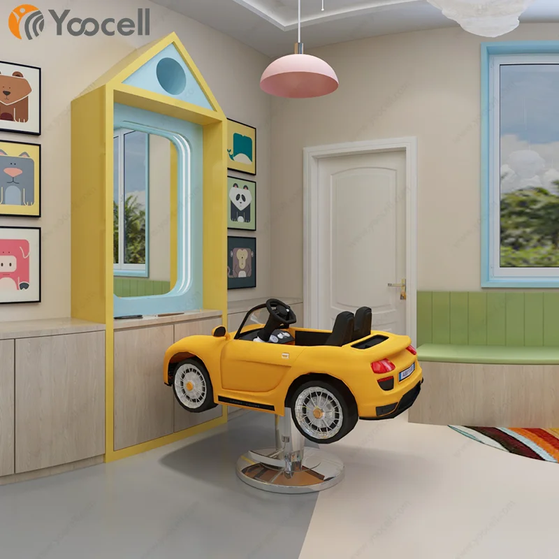 Yoocell оптовая продажа, милое салонное оборудование, парикмахерское детское кресло, детское парикмахерское кресло розового цвета для детей