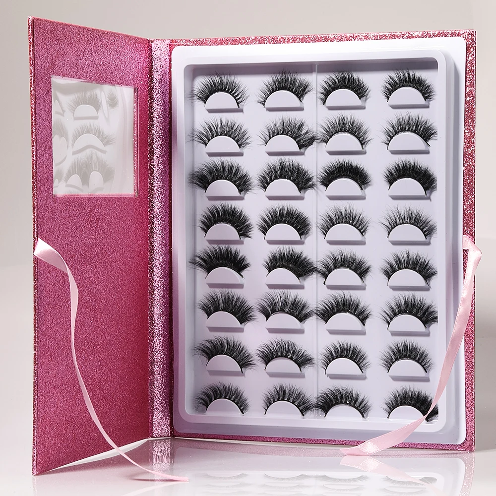 Wholesale Dramatic Faux Mink Eyelash Vendor Diamonds Customized Boxes Packaging Fluffy Lashes 3D Silk Eyelashes
