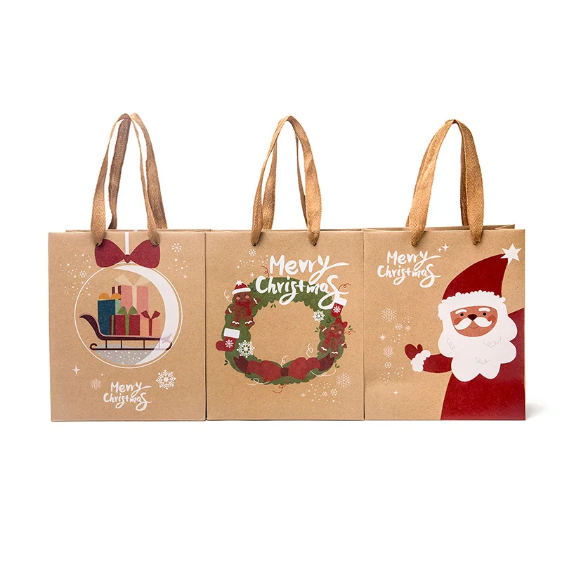 Explosive Christmas gifts with gift bag, candy carrying kraft paper bags wholesale customization