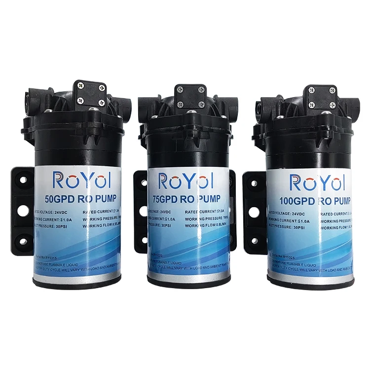High Quality 50gpd 75gpd 100gpd 200gpd 400gpd Reverse Osmosis Water Purifier 24v 36v dc Pressure RO Booster Pump