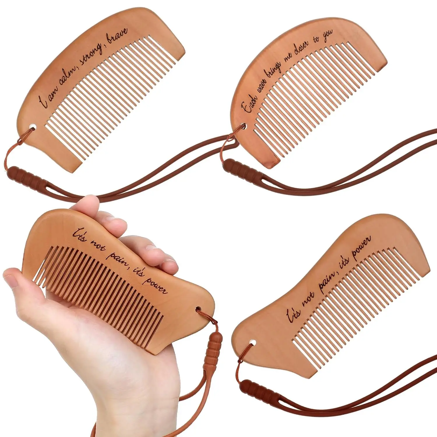 High Quality Wooden Hair Comb 3pcs Set For Women Gift Comb for Labor Pain Relief