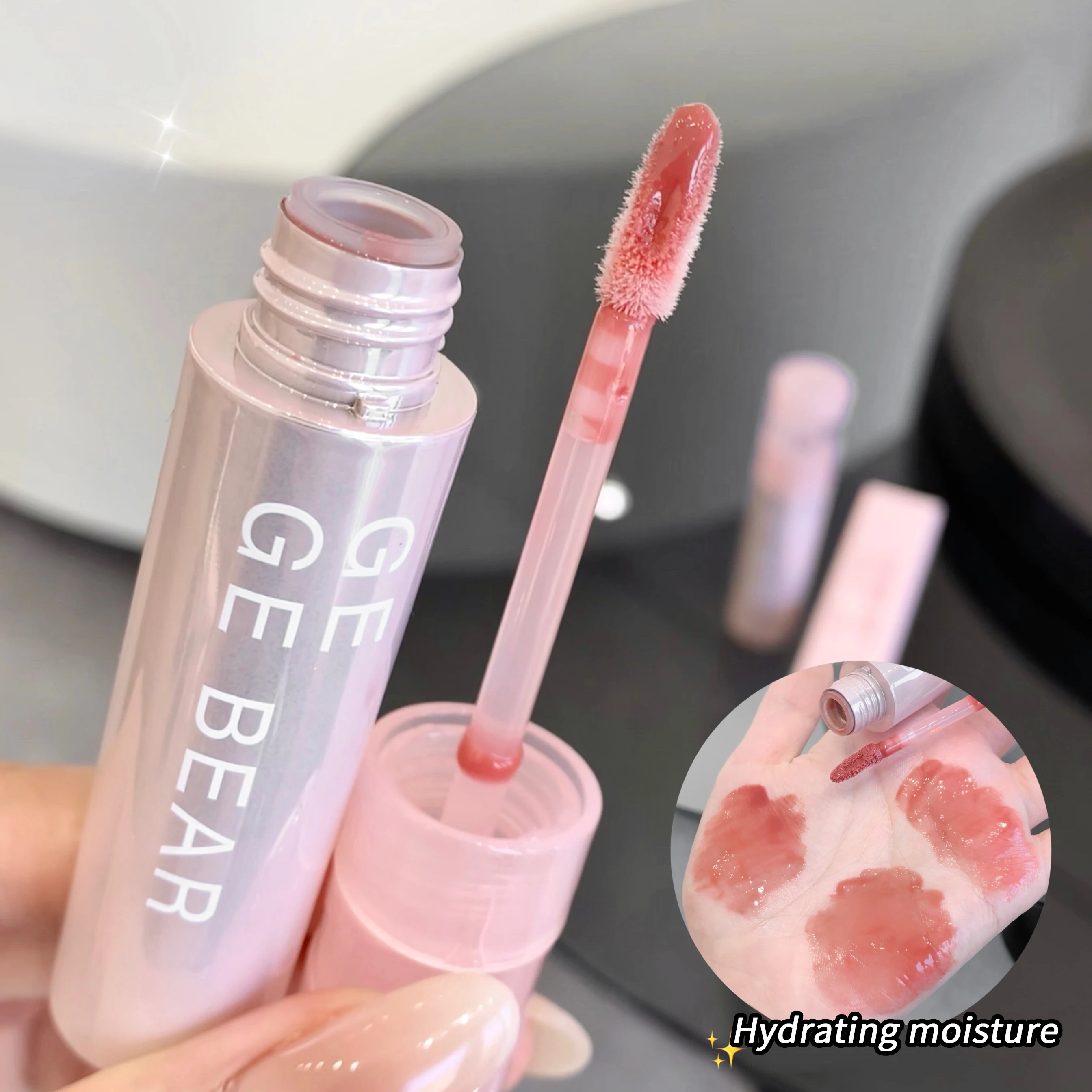 Gege Bear Watery And Icy Jelly Lip Balm Tender Appearance Lipstick Gloss Pure Desire Holding Makeup Lip Glaze