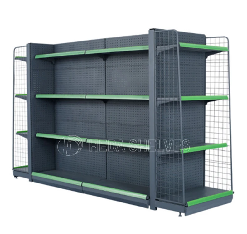 China heda shelves supermarket shelf display rack supermarket gondola