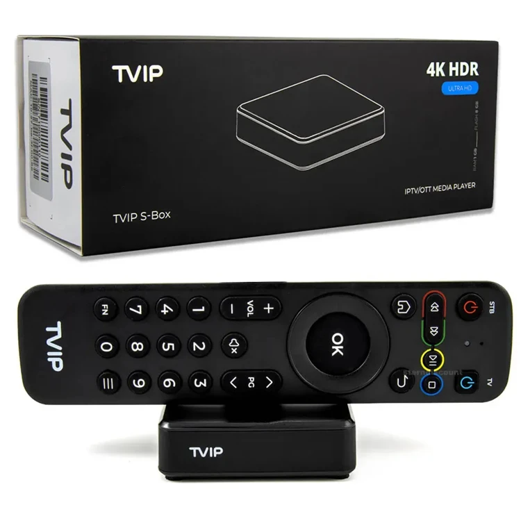 Best TVIP 710 605 S905W2 1G 8G Android 11 Linux tv box streaming box Smart Set top box Support Protal IPTV media player TVIP710