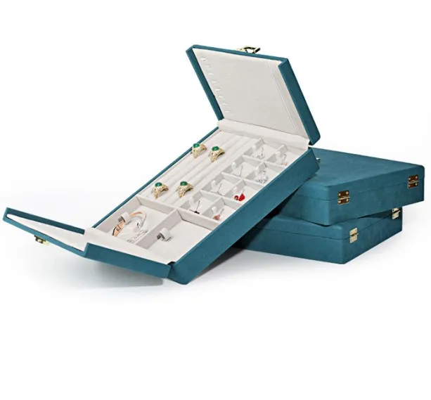 Luxury Hot Sell Custom Velvet Jewelry Box Packaging & Display For Jewellery Ring And Earrings Jewels