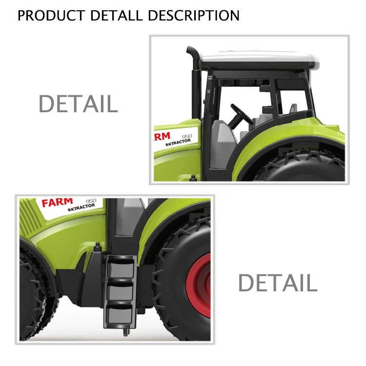 Friction Farmer Truck Set Farm Tractor Toy