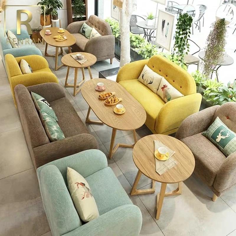 Foshan Supplier Cheap Leisure Restaurant Hotel Cafe Design Furniture Restaurant Booths Sofa Chair Set
