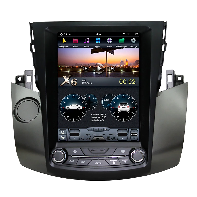 10.4 Inch Android 9.0 Car DVD Player For Toyota RAV4 2003-2009 Car Video Dvd Player Stereo Radio Gps Navigation System