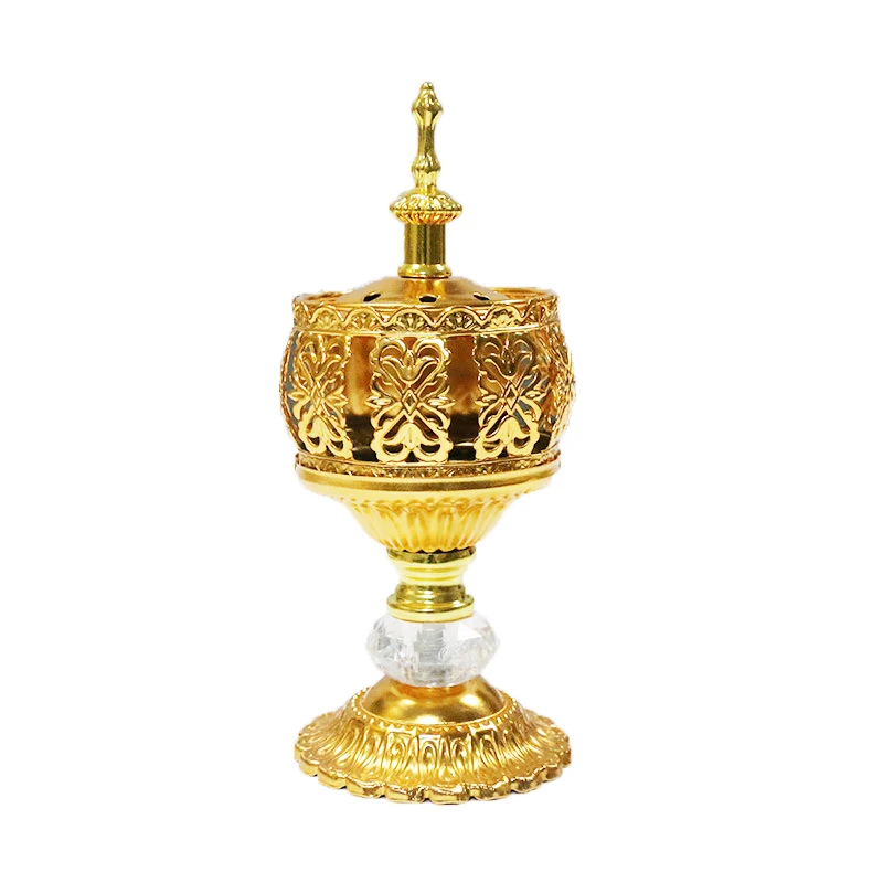 Metal Mubkhar Incense Burner Oud Bakhoor Jar Glass Burner Luxury Incense Burner
