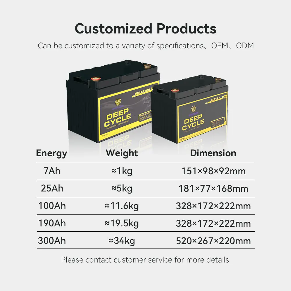 UL 12V 7Ah 100Ah 190Ah 200Ah 300Ah Lithium Battery Pack for Portable Ventilator Electric Wheelchair Walkie-Talkie Camping Light
