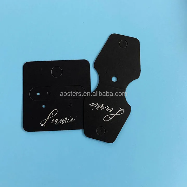 Custom Logo Cardboard Paper Hanging Earring Cards Necklace Jewelry Packaging And Display Card