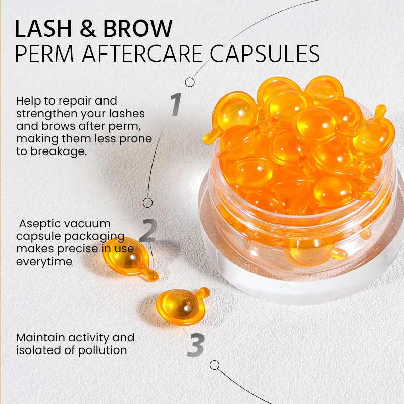 Brow and lash serum Disposable capsules health eyelash eyebrow growth serum moisturize repair nourish eyelash enhancement serum