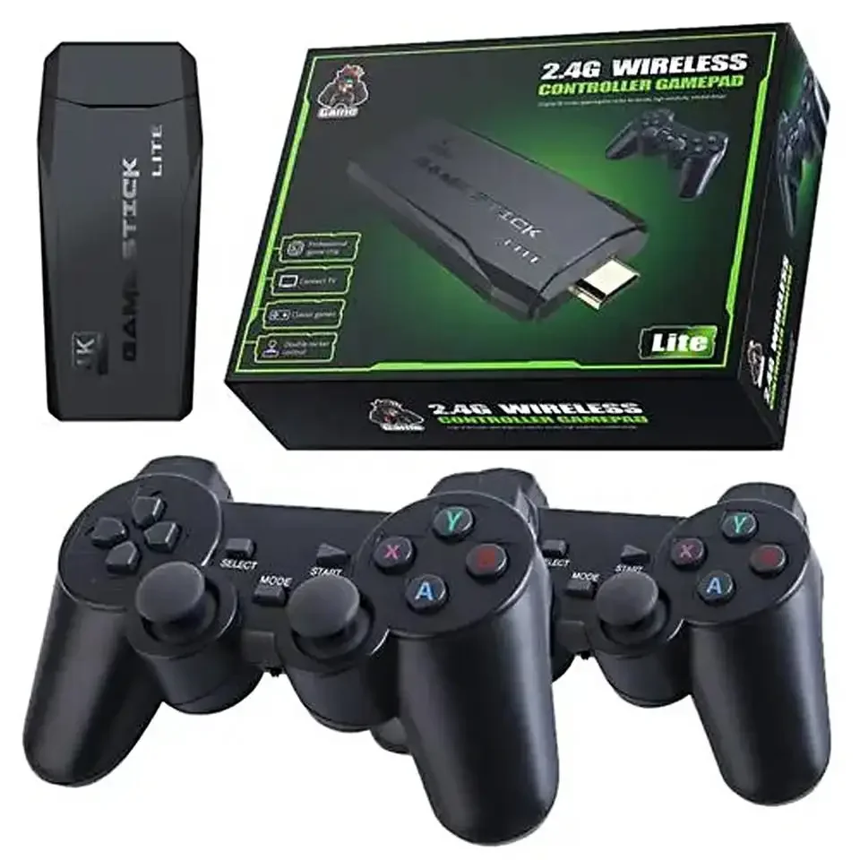 M8 game stick 2.4G wireless doubles game controller includes Supports 4k ultra high definition TV video output