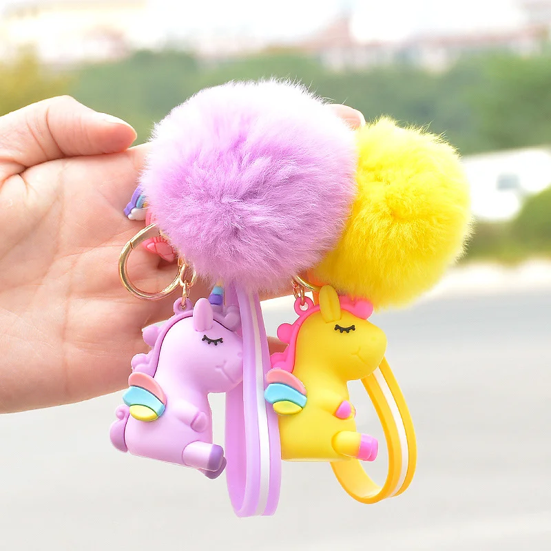 15+ years factory wholesale promotional gift unicorn wristlet joltik plush key chains for girls