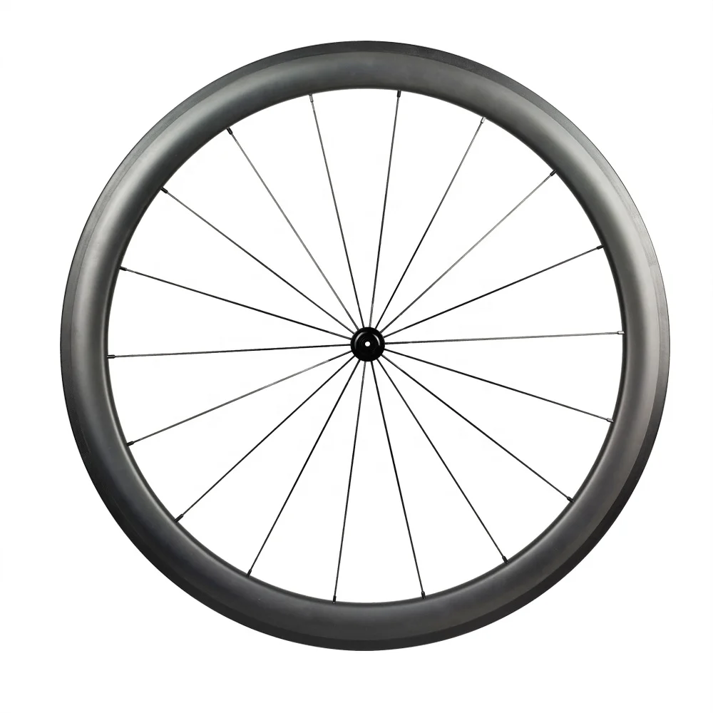 700c Road Clincher Wheels 45mm Asymmetrical Carbon Rim Brake Wheelset Tubeless Ready 2:1 Hub