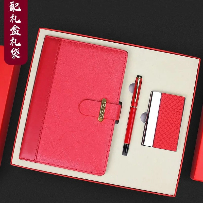 Business Gift Sets Vacuum Cup Name Card Holder Notebook Pen Mouse set 4 buyers