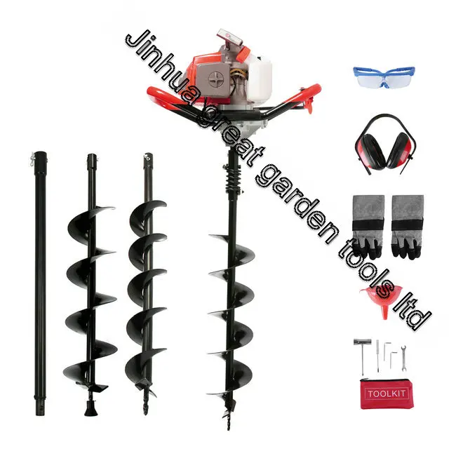 62cc 75cc 85cc auger for earth drilling,gasoline earth auger,earth auger drill used earth augers