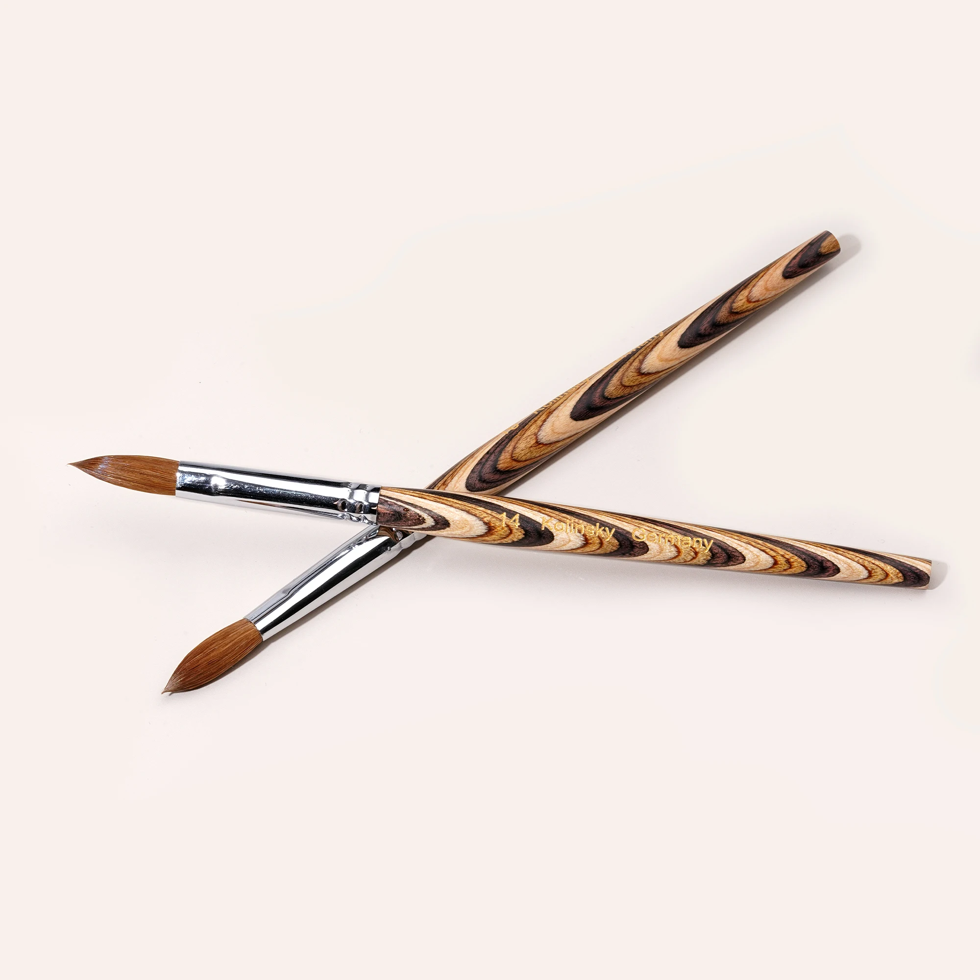 Factory Wholesale Custom Private Label High Quality Manicure Kit Wood Handle 100% Kolinsky French Acrylic Nail Brush Set For Art