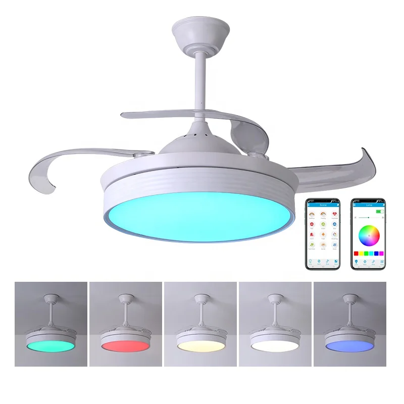 new model speaker abanico fan light RGB color ceiling with 220v 42