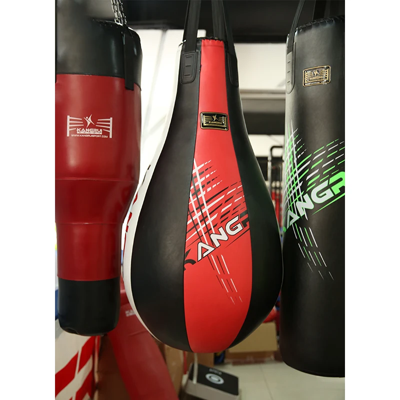 Factory Wholesale Solid Hanging Pear Shape Sanda Boxing Training Fitness punching bag
