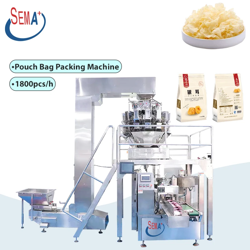 Automatic Food Packing Machine Multi Functional Seafood Cereal Snacks Pringle Potato Chips Zipper Bag Sachet Packaging Machine