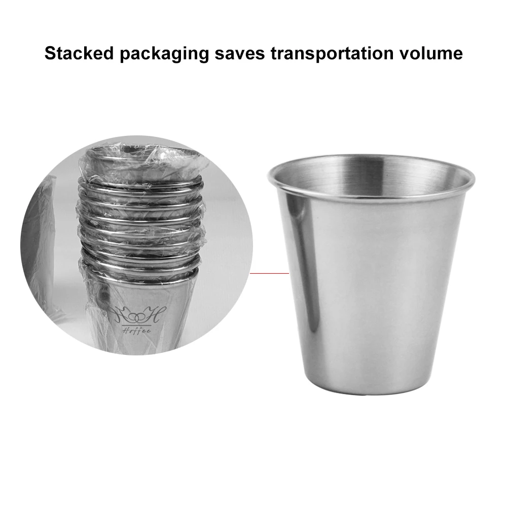 80ml Small Metal Wine Cup for Bar Party Cocktail Restaurant Barware Drinking Mug Mini Espresso Cups Stainless Steel Shot Glasses