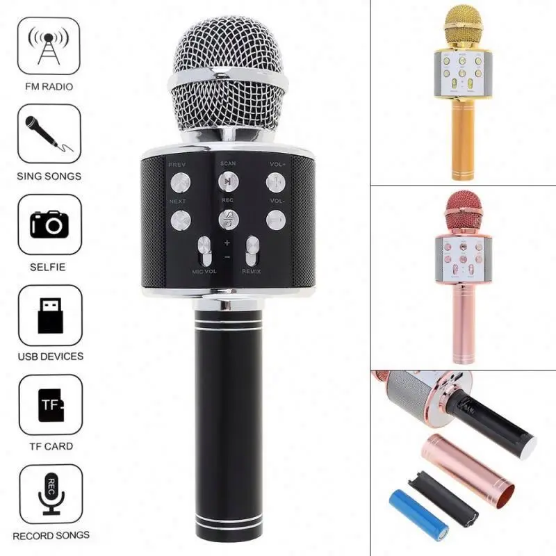 Ws 858 Karaoke Microphone Portable Wireless Microphone Ws858 Mike Ktv