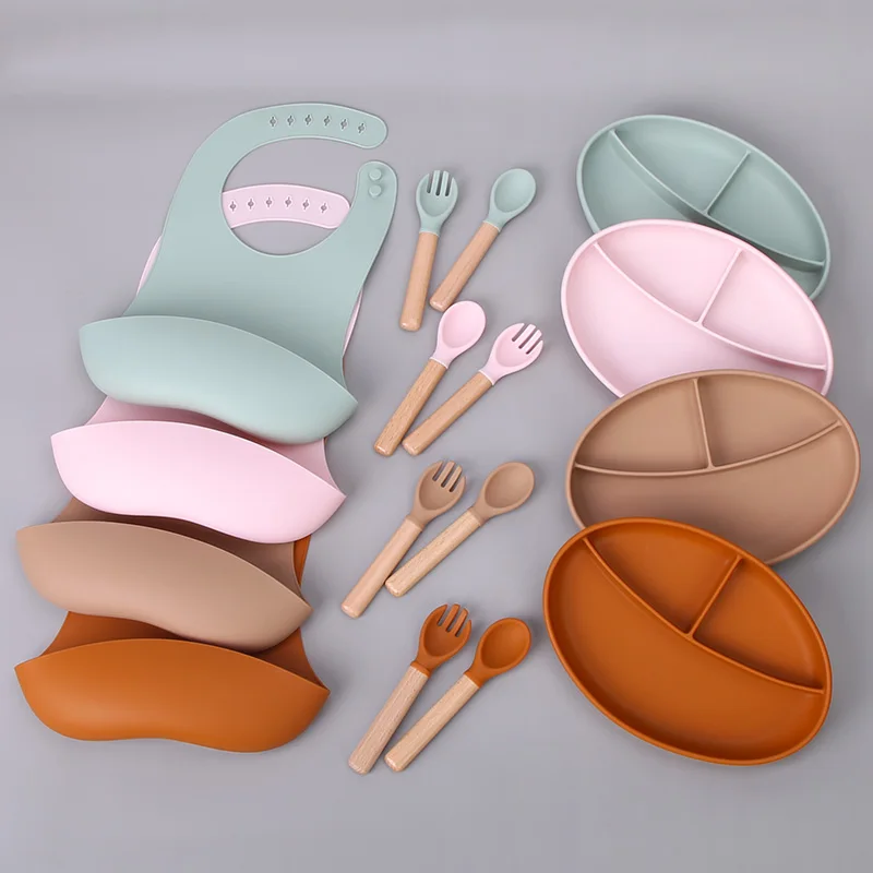 Waterproof Drool Baby Toddler Bandana Cotton Bibs With Silicone Teethers Baberos Baby Silicone Bib Set